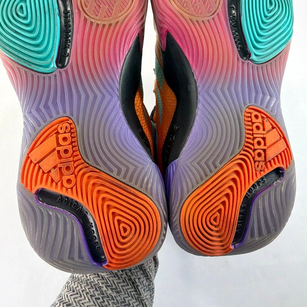 Adidas Harden Stepback 3 Basketball Sneaker Mens 8 Orange 